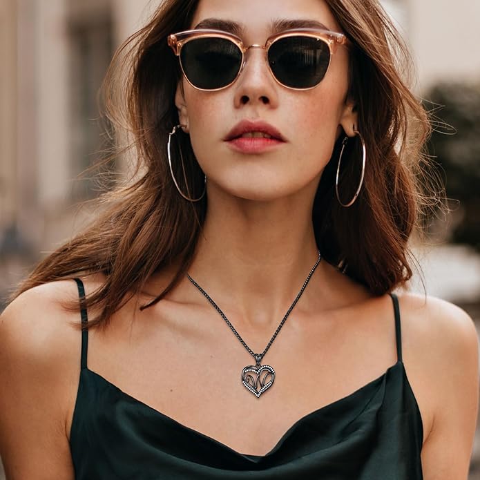 INFUSEU Unique Initial Necklaces for Women Girls Small Heart Letter Jewelry, Meaningful Personalized Gifts