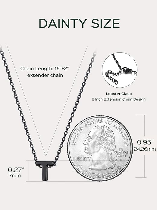 ChicSilver 925 Sterling Silver Initial Necklace for Women Dainty Letter Jewelry Personalized Gift