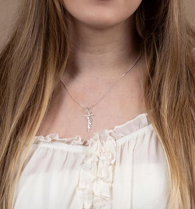 Custom Name Necklace - 925 Sterling Silver & 316 Stainless Steel, 14 Fonts & Multi-Language Options, 4 Colors, 5 Chain Styles, Personalized Gift with Premium Box