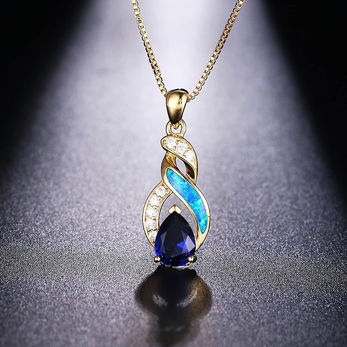 Hermosa Jewelry Sets Australian Created Opal Necklace Earrings Mother's Day Gifts Jewelry for Mom