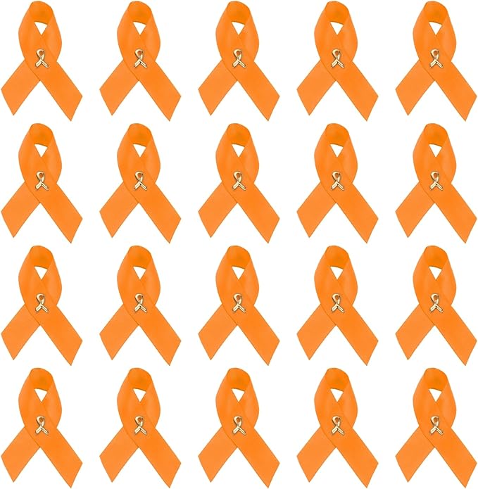 1/2/5/10/25/50/100pcs Satin Awareness Ribbon Pins (Pick your color), for Cancer & Disease Awareness, Bulk Quantities for Fundraising, Events, Gift Giving