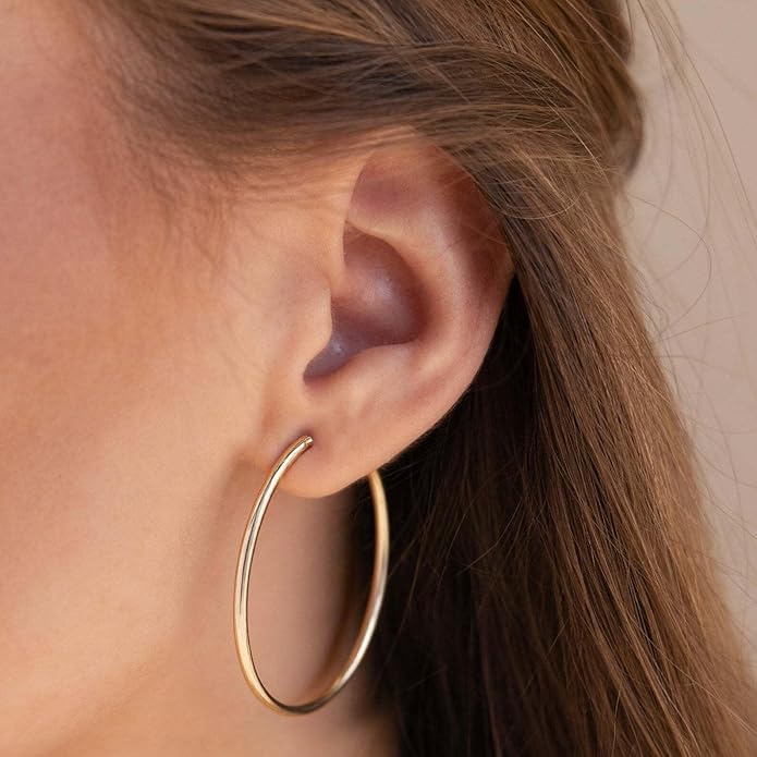 6 Pairs Gold and Silver Plated Hoop Earrings Set for Women – Trendy Silver and Gold Huggie Hoops, Big Silver and Gold Earrings, Chunky Jewelry for Multiple Piercings, Fashion Gift Pack, Stylish Silver Jewelry for Everyday Wear
