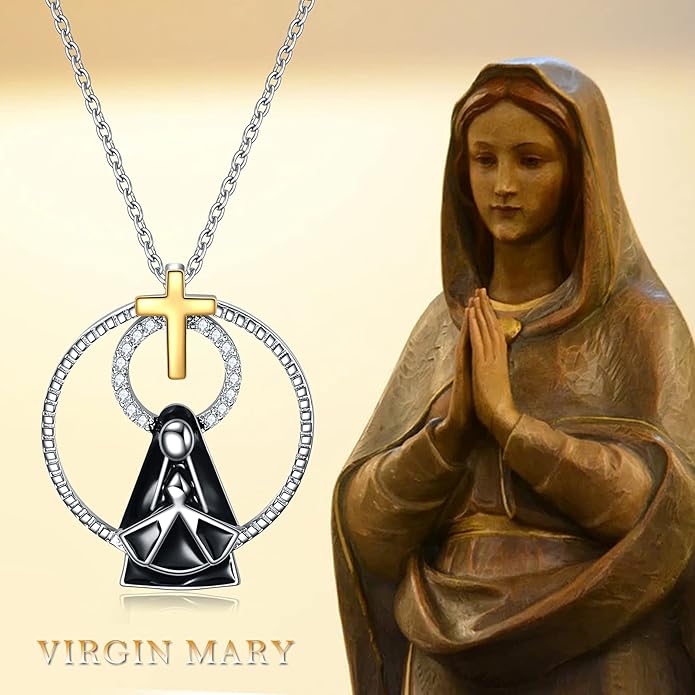 YFN Patron Saint Necklace Sterling Silver Amulet Medal Pendant Religious Protector Jewelry Gifts for Women Men
