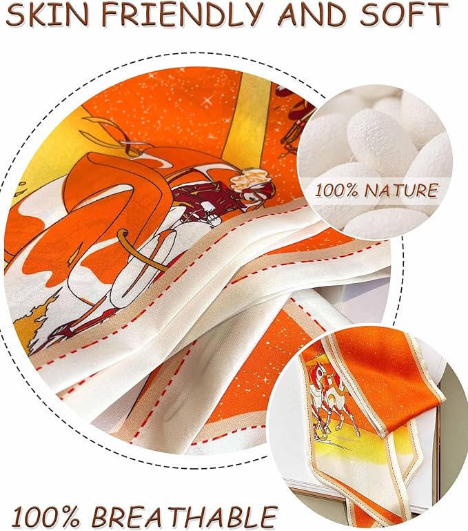 Dailyacc Hair Scarf for Women Fashion Silky Satin Headscarf Wrap Breathable Lightweight Neck Scarves For Handbag