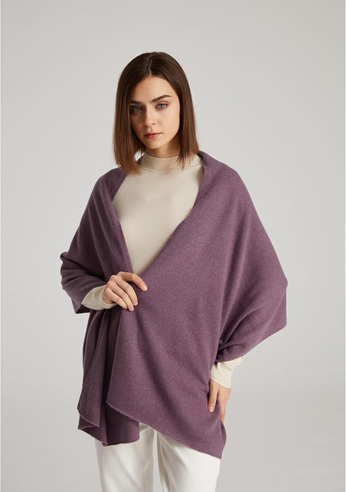 GreenMount Women's Cashmere Shawls 100% Cashmere Knit Soft Warm Winter Extra Large Scarf for Women Plant Dyeing