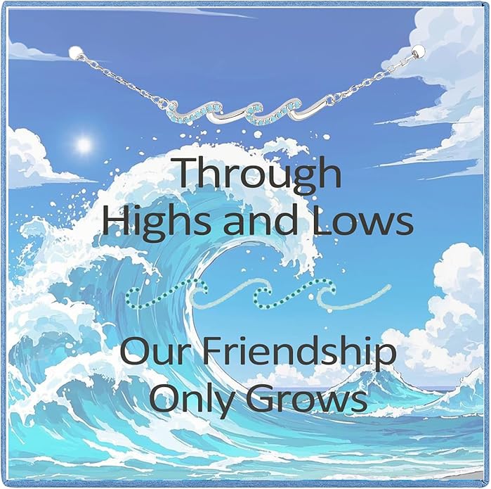 Gift for Best Friends Female,Wave Friendship Bracelet for Women,Bestie Gifts for Women,925 Sterling Silver Bracelet Gifts for Friends Birthday Gift Graduation Gift