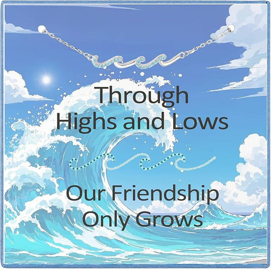 Gift for Best Friends Female,Wave Friendship Bracelet for Women,Bestie Gifts for Women,925 Sterling Silver Bracelet Gifts for Friends Birthday Gift Graduation Gift