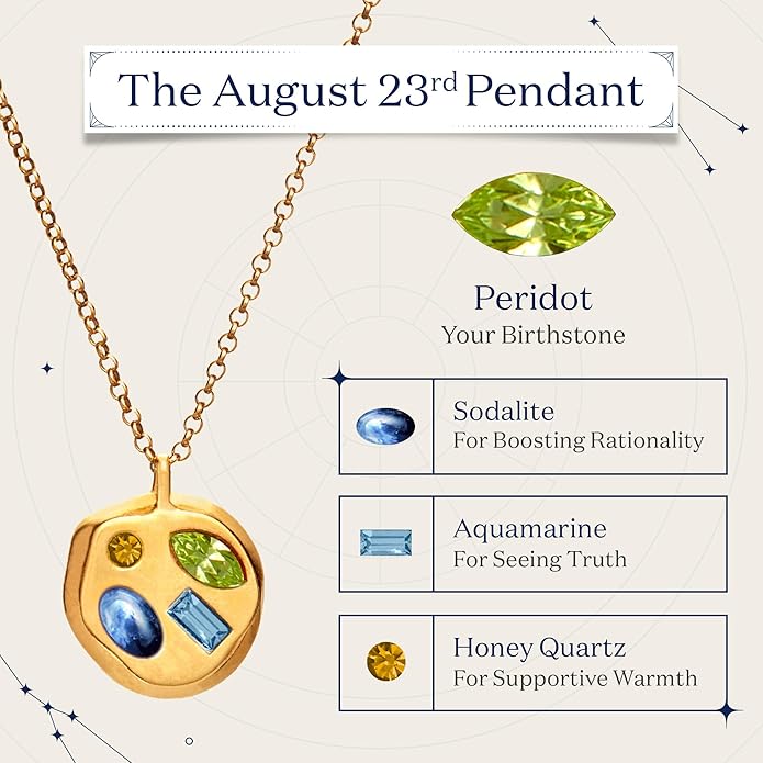 Birthdate 14k Gold Necklace for Women - 16-20in Adjustable 14 Karat Gold Chain with Lobster Clasp - Cadenas de Oro 14k Puro Para Mujer, Ladies Jewelry Birthstone