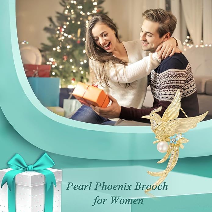 Animal Brooch Insect Bird Brooches Pearl Rhinestone Crystal Brooch 18k Gold-Plated Lapel Pins Jewelry Gifts Birthday Gifts for Women Men