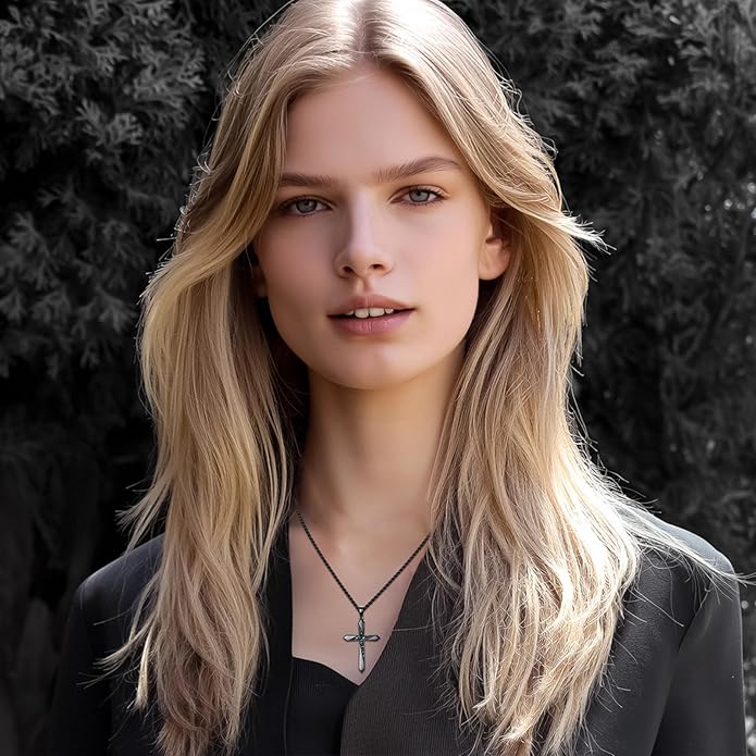 Cross Necklace for Men 925 Sterling Silver Celtic Cross Pendant Christian Jewelry Religious Christmas Gifts for Women