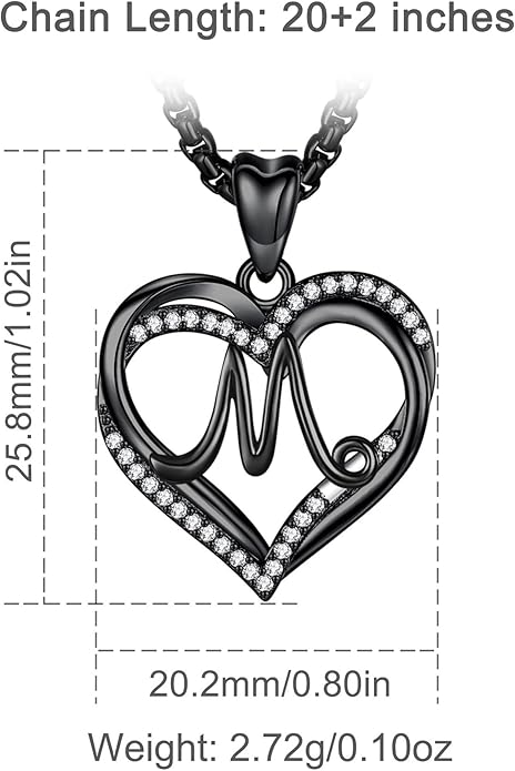 INFUSEU Unique Initial Necklaces for Women Girls Small Heart Letter Jewelry, Meaningful Personalized Gifts