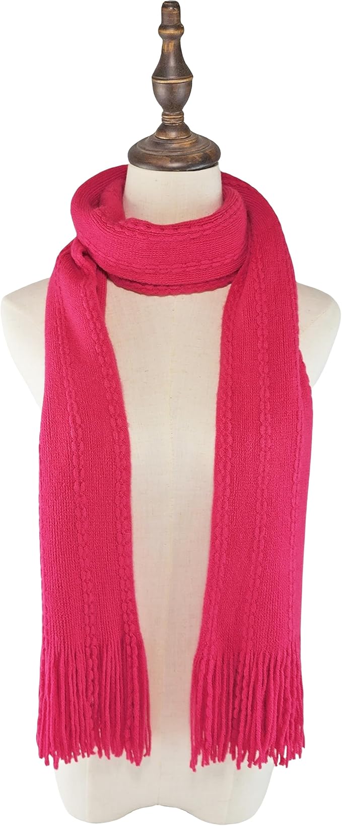BRUCERIVER Women's Ultra Soft Knit Scarf & Glove Set Touchscreen Function Cable Design