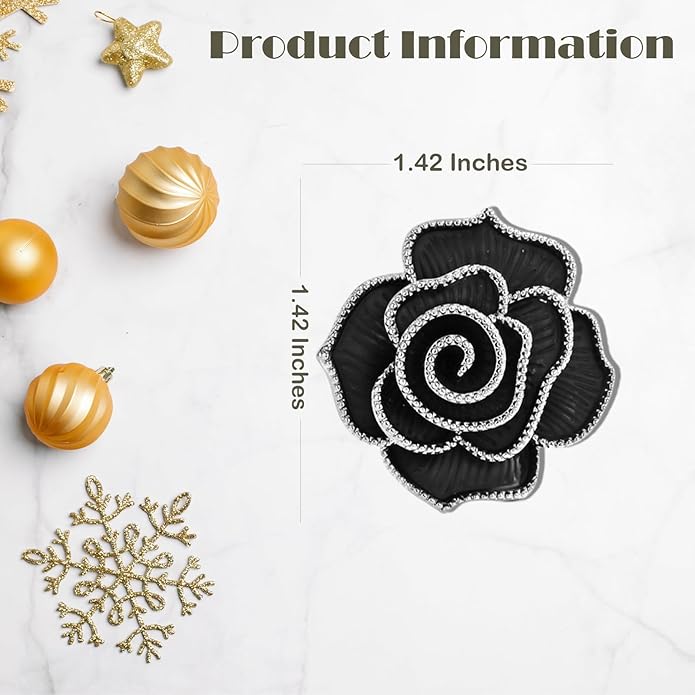 UNVAK Rhinestone Flower Brooch - Crystal Flower Pin for Women - Valentine's Day & Mother's Day Gift