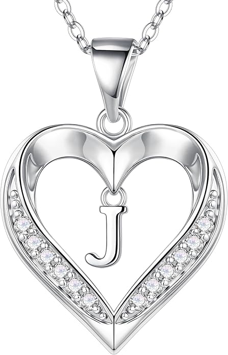 Turandoss Heart Initial Necklaces for Women - Dainty 14K Gold Plated CZ Heart Pendant Necklace with Tiny Letter A-Z, Non Tarnish Waterproof Trendy Jewelry Gifts for Mom Wife Girlfriend