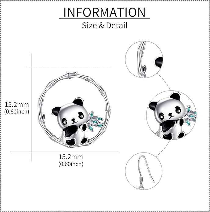 Animal Earrings 925 Sterling Silver Dangle Earrings Leverback Earrings Animal Jewelry for Women