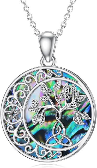 Seiyang 925 Sterling Silver Mustard Seed/Cross/Star of David/Triquetra Trinity Knot/Celtic/Claddagh Necklace Christian/Irish Jewelry Gifts for Women Mom Her