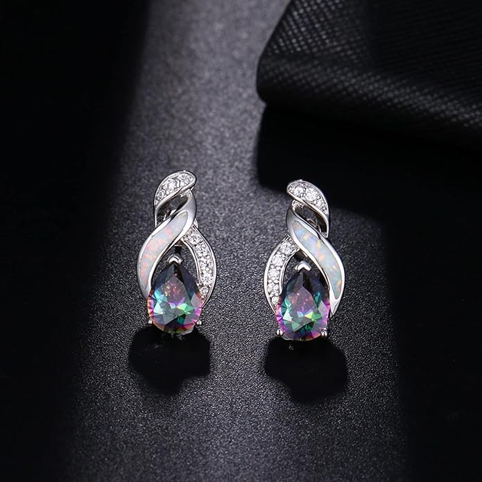 Hermosa Jewelry Sets Australian Created Opal Necklace Earrings Mother's Day Gifts Jewelry for Mom