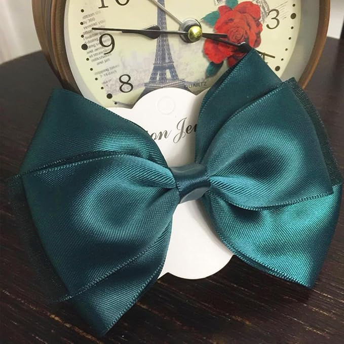 LEEQE Teal Double Face Satin Ribbon 1 inch X 50 Yards Spool Bright Colors Very Suitable for Weddings Gift Package Wrapping Dancer Wand Sewing Party Hair Bow Invitation Decorations and More