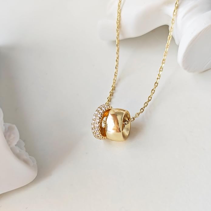 Gold Layered Necklaces for Women 14k Gold Plated Dainty Stackable Choker Necklaces for Women Trendy Layering Chain Cute Pendant Necklace Set Gold Jewelry for Women