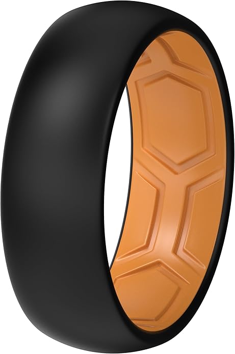 ThunderFit Silicone Rings for Him and Her, Rubber Wedding Engagement Bands Unisex, 1.8mm Thick in 4mm & 8mm Widths