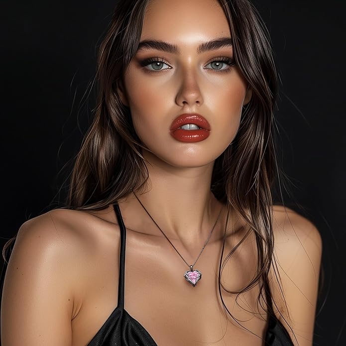 CDE Angel Wings Necklace for Women with Birthstone, Love Heart Silver Tone/Gold Tone Pendant, Ideal Anniversary or Birthday Jewelry Gifts for Wife Girlfriend Her
