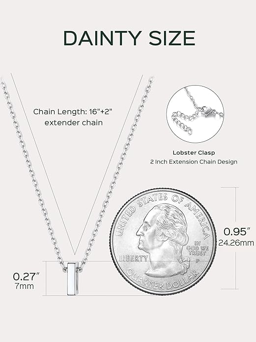 ChicSilver 925 Sterling Silver Initial Necklace for Women Dainty Letter Jewelry Personalized Gift