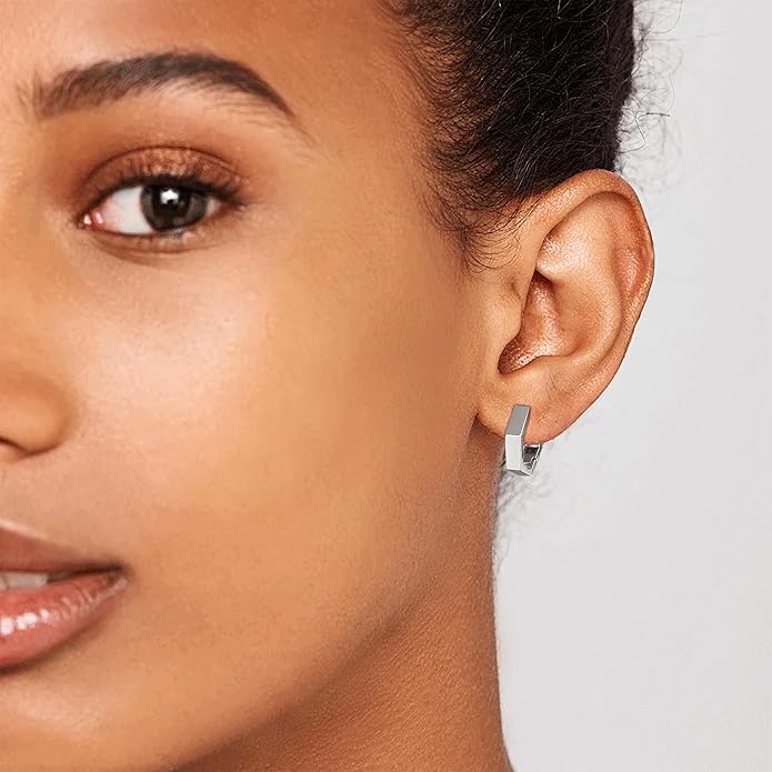 Gacimy Gold Huggie Hoop Earrings for Women 14k Gold Plated, Small Hoop Earrings for Women, 1/2 Inch Yellow Color Earrings for Women