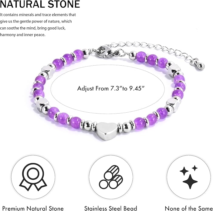 VIBILIA Cross Beaded Bracelets for Women, Inspirational Natural Heart Religious Bracelets for Women, Birthday Christian Gifts for Women on Thanksgiving Christmas Gifts