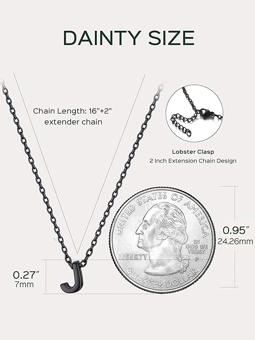ChicSilver 925 Sterling Silver Initial Necklace for Women Dainty Letter Jewelry Personalized Gift