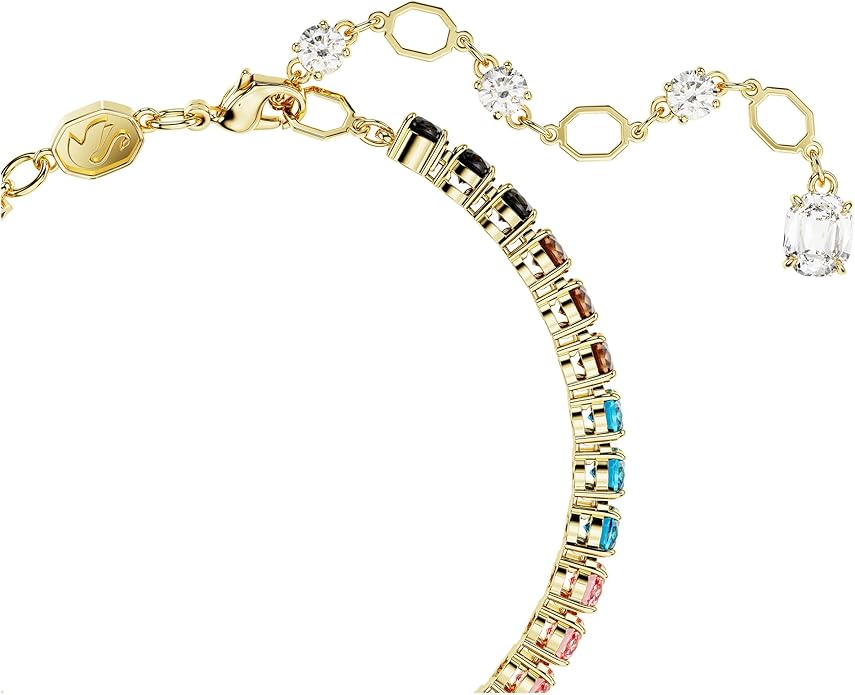 Swarovski Matrix Hoop Earrings, Bracelet, Tack Pin, Multicolored Crystals, Gold-Tone Finish