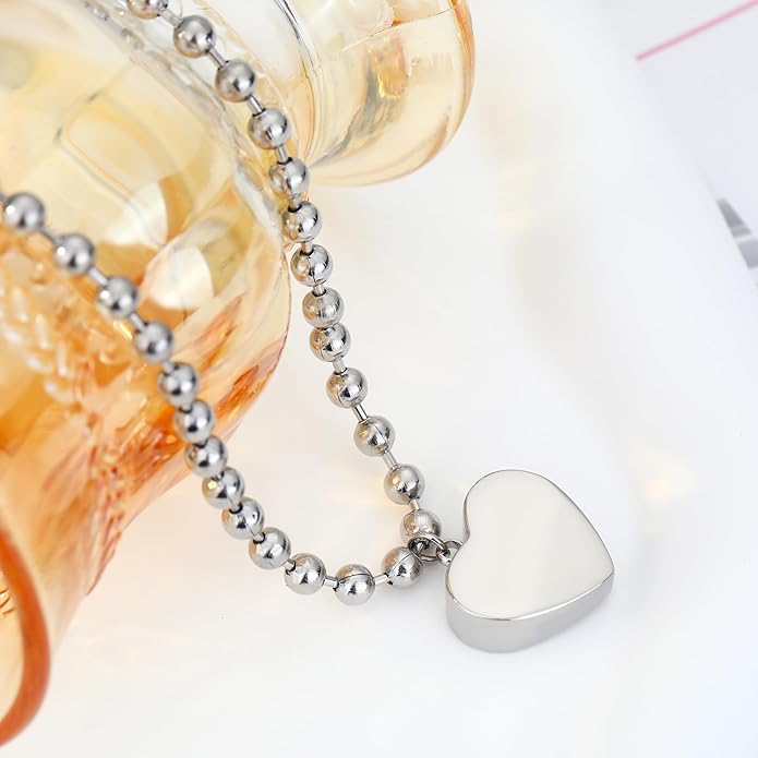 Chunky Gold Necklace for Women, 18K Waterproof Heart Necklace Statement Necklace Gold Charm Necklace Chunky Jewelry Paperclip Chain Choker Gift for Women
