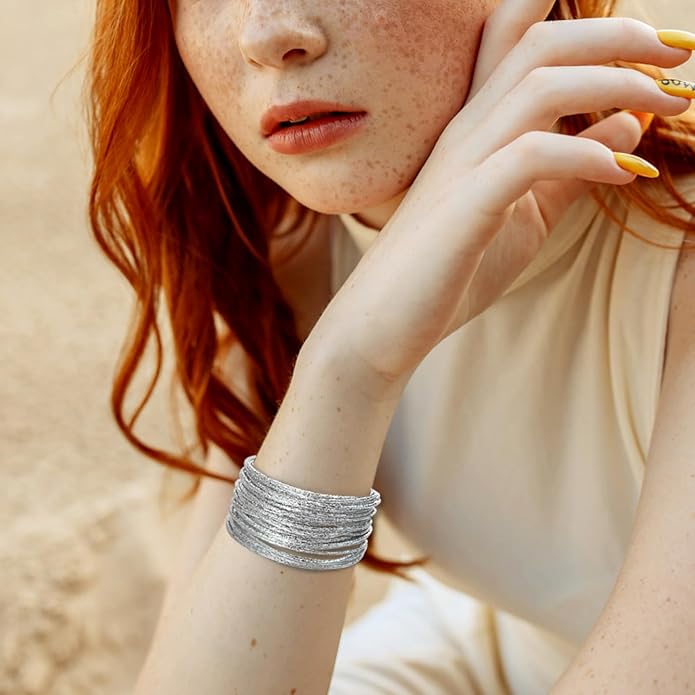 Fesciory Leopard Bracelet for Women, Boho Leather Wrap Multi-Layer Pearl Crystal Bracelet Bangle Jewelry