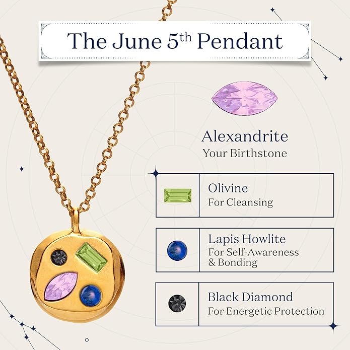 Birthdate 14k Gold Necklace for Women - 16-20in Adjustable 14 Karat Gold Chain with Lobster Clasp - Cadenas de Oro 14k Puro Para Mujer, Ladies Jewelry Birthstone