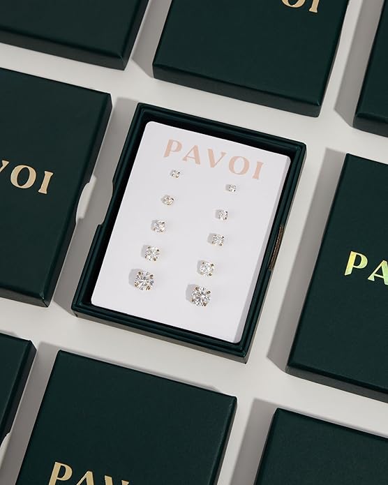 PAVOI 14K Gold Plated Dainty Layering Necklaces for Women | Snake Chain, Curb Link, Paperclip Layered Chains | Trendy Layering Necklace