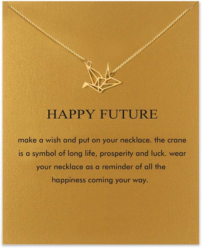 Hundred River Friendship Anchor Compass Necklace Good Luck Elephant Pendant Chain Necklace with Message Card