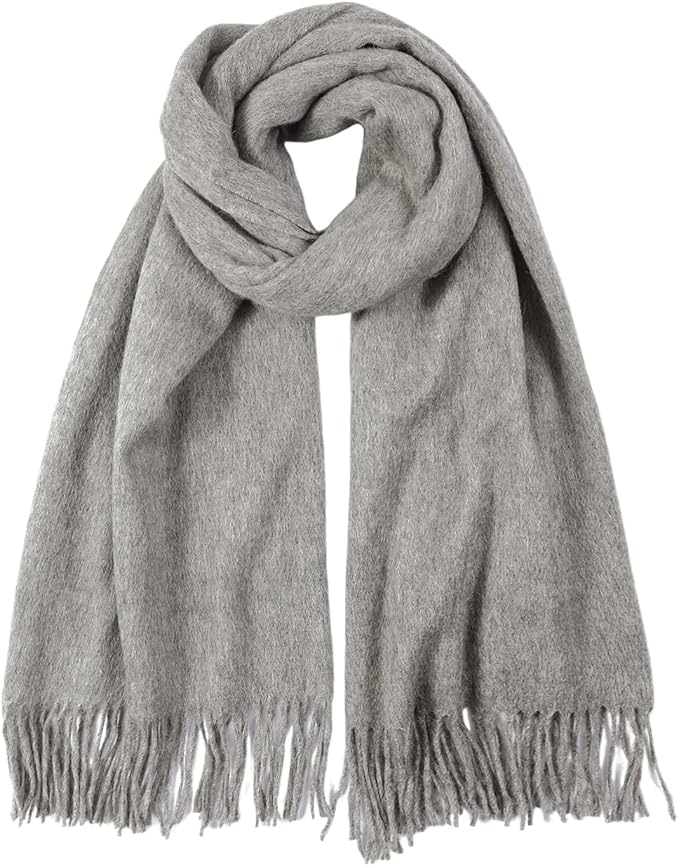 Temminc Winter Scarf for Women - Soft Warm Pashmina Shawl Wrap, Lightweight Fashion Blanket Travel Shawl, Solid Color Scarf