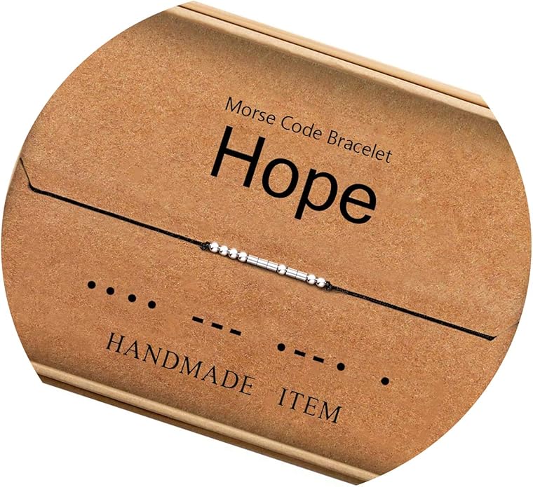 Lcherry Personalized Gift for Women Funny Morse Code Bracelet for Women Friendship Inspirational Gifts for Women