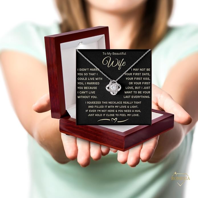 To My Soulmate Necklace For Women, Soul Mate Jewelry for Women, Future Wife Gifts, To My Wife Necklace from Husband, Gifts for Girlfriend, Pendant With Message Card