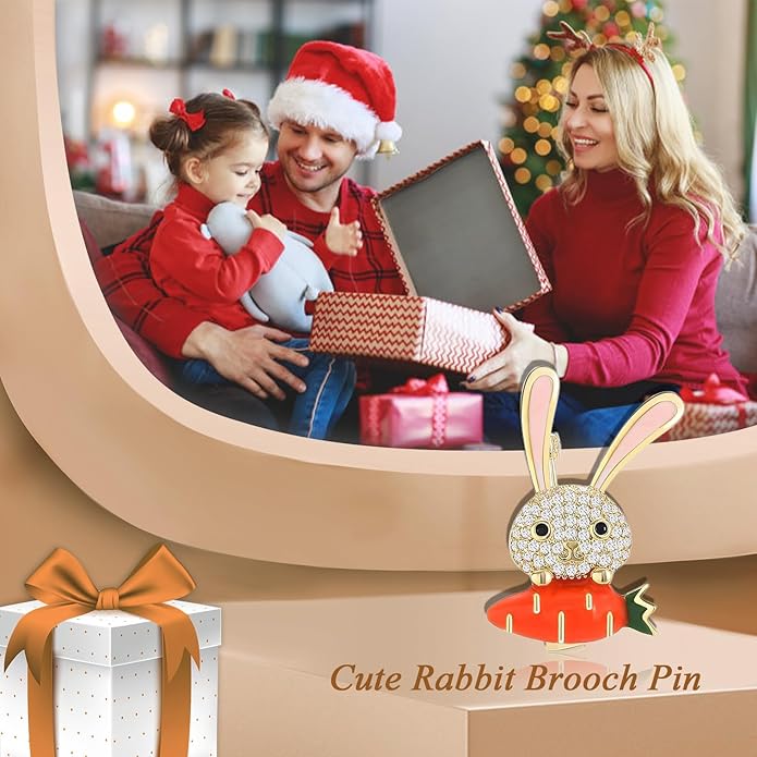 18K Gold Brooch Rhinestone Animal Brooch Pin Elegant Lapel Pin Wedding Jewelry Christmas Gift Dress Accessories for Women