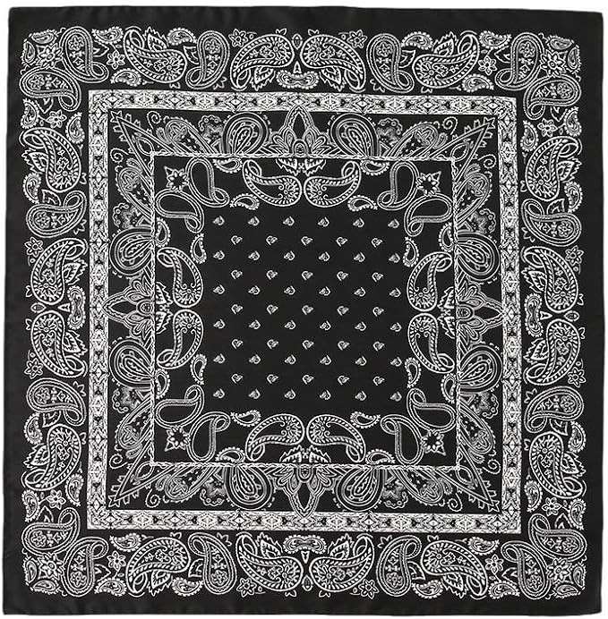 ANDANTINO 100% Mulberry Silk Square Scarf for Hair-25.6" X25.6'' Women Men Natural Silk Neckerchief Digital Printed Headscarf