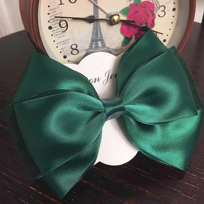 LEEQE Spruce Green Satin Ribbon 1 inch X 50 Yards Polyester Ribbon for Gift Wrapping Very Suitable for Weddings Party Hair Bow Invitation Decorations and More