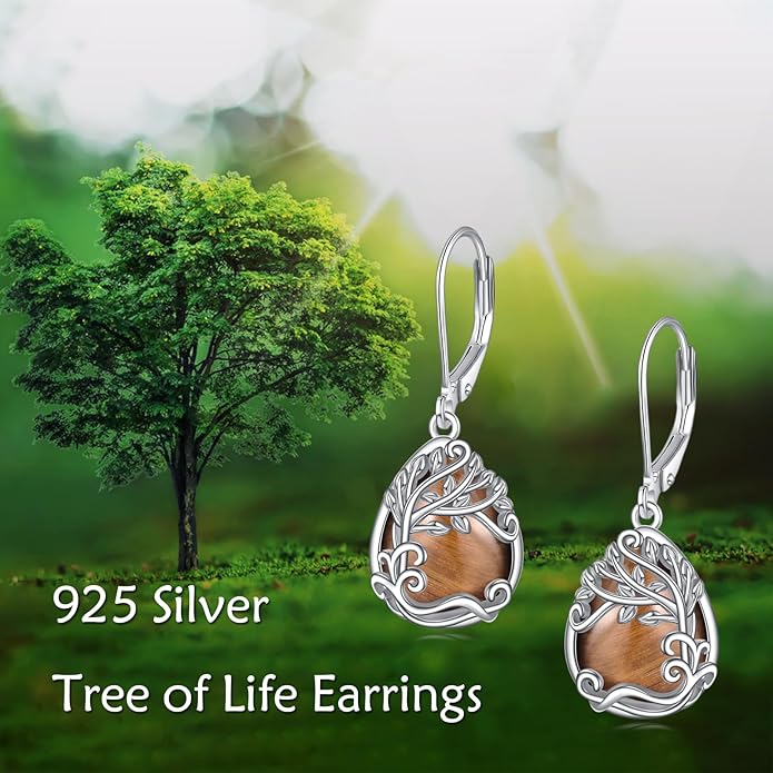 Moonstone Filigree Drop Dangle Teardrop Earrings 925 Sterling Silver Moonstone Leverback Earrings for Women Jewelry Gifts