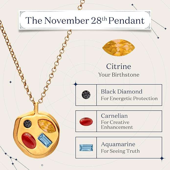 Birthdate 14k Gold Necklace for Women - 16-20in Adjustable 14 Karat Gold Chain with Lobster Clasp - Cadenas de Oro 14k Puro Para Mujer, Ladies Jewelry Birthstone
