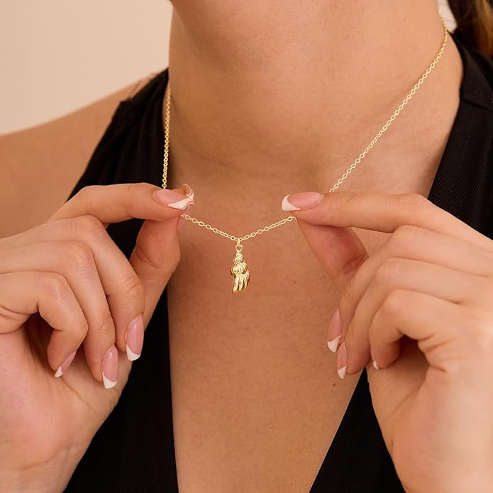 Gold Necklace for Women-14K Gold Plated Bow,Dragon,Shell, Palm Tree, Seahorse, Conch Shell,Sardines, Cowboy Boot,Bat,Bunny Pendant Beachy Jewelry for Women Gifts