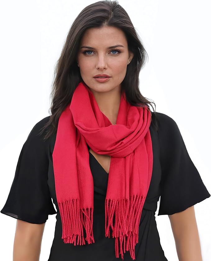 Ocomfly 100% Pashmina Scarf for Women - Premium Womens Scarves - Gift Boxed - Shawls or Wraps - Ultra Soft and Warm