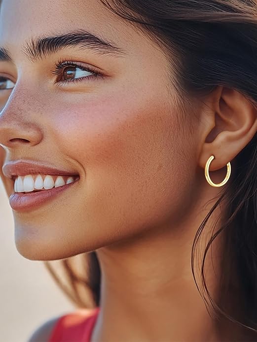 Silvora 925 Sterling Silver Small Hoop Earrings for Women Huggie Earrings Hypoallergenic Cartilage Earrings Tiny Hoops 6mm/8mm/10mm/12mm/14mm/16mm/18mm/20mm