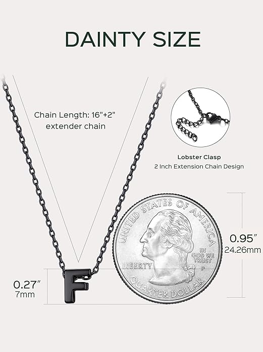 ChicSilver 925 Sterling Silver Initial Necklace for Women Dainty Letter Jewelry Personalized Gift