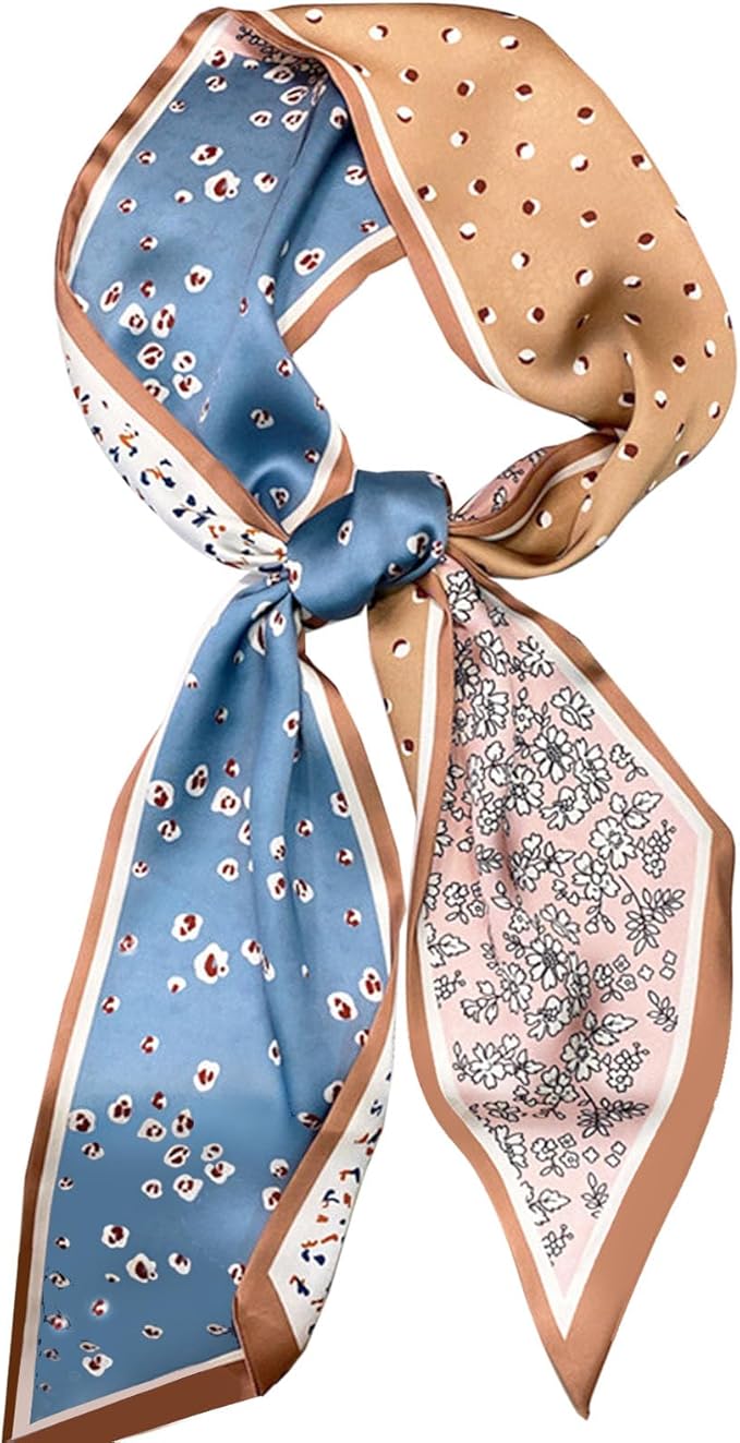 Dailyacc Hair Scarf for Women Fashion Silky Satin Headscarf Wrap Breathable Lightweight Neck Scarves For Handbag