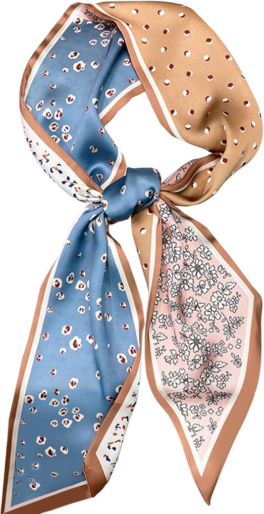 Dailyacc Hair Scarf for Women Fashion Silky Satin Headscarf Wrap Breathable Lightweight Neck Scarves For Handbag