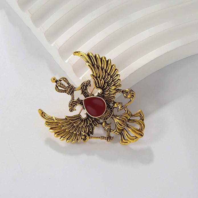 HETICA Vintage Animal Dragon Skull Wolf Crown Lion Brooch for Men Women Suit Tie Dress Lapel Pin Fashion Jewelry